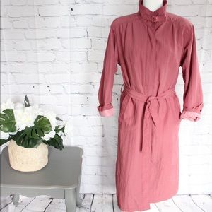 London Fog Pink Trench Coat W/ Belt